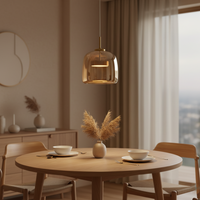 Smoked Glass Pendant Light — Hand-Blown Glass, Single or Trio