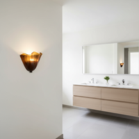 Retro Shell Glass Wall Light — Skirt-Shaped Coloured Glass