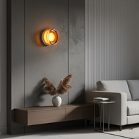 Dimpled Glass Wall Light — Dusk-to-Dawn LED Night Sconce