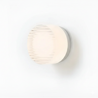 Dimpled Glass Wall Light — Dusk-to-Dawn LED Night Sconce