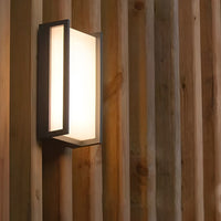 Geometra | Modern Sleek Black Outdoor Wall Sconce Light Fixture 2