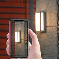 Geometra | Modern Sleek Black Outdoor Wall Sconce Light Fixture 4
