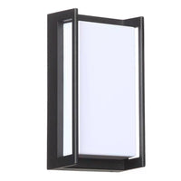 Geometra | Modern Sleek Black Outdoor Wall Sconce Light Fixture 6