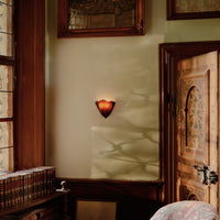 Retro Shell Glass Wall Light — Skirt-Shaped Coloured Glass