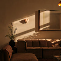 Retro Shell Glass Wall Light — Skirt-Shaped Coloured Glass