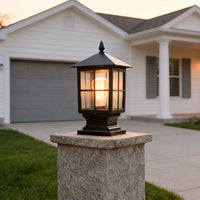 LuminaraStone | Elegant Durable Dual-Power Outdoor Pillar Light 4