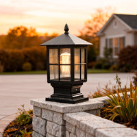 LuminaraStone | Elegant Durable Dual-Power Outdoor Pillar Light 5