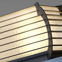 Luminara | Elegant Modern Black Grille Outdoor Pillar Light 7