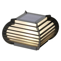 Luminara | Elegant Modern Black Grille Outdoor Pillar Light 8