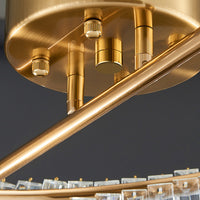 Luminara | Elegant Modern Gold Crystal Flush Mount Light Fixture 6