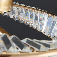 Luminara | Elegant Modern Gold Crystal Flush Mount Light Fixture 7