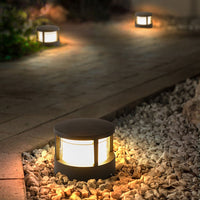 Luminara | Elegant Modern Round Outdoor Post Light with Dual Options 0