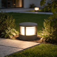 Luminara | Elegant Modern Round Outdoor Post Light with Dual Options 1