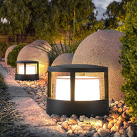 Luminara | Elegant Modern Round Outdoor Post Light with Dual Options 5
