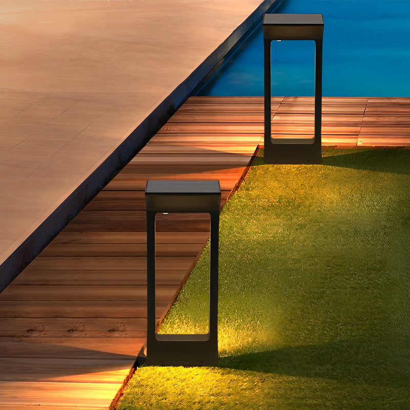 Solar Pathway Light - Square Die-Cast Aluminium Bollard IP65