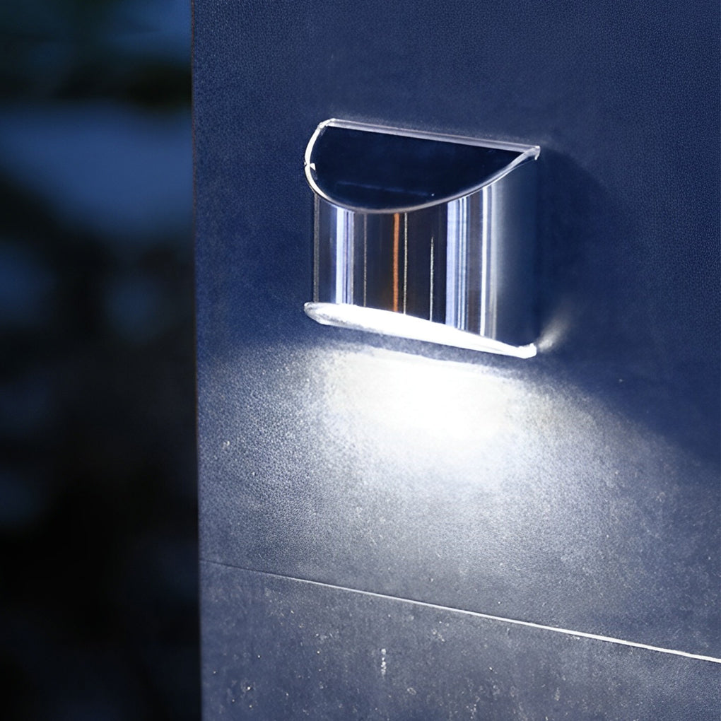 Luminara | Elegant Modern Stainless Steel Solar Wall Lamp