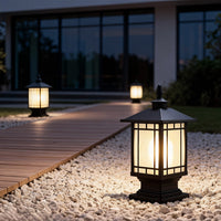Luminara | Elegant Retro Outdoor Pillar Light with Waterproof Design 3