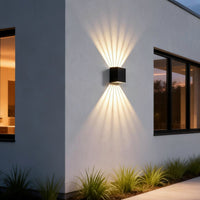 Luminara | Modern Elegant Black Square Outdoor Wall Light Fixture 2