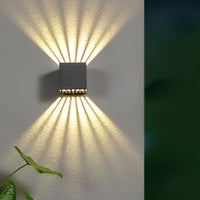 Luminara | Modern Elegant Black Square Outdoor Wall Light Fixture 3