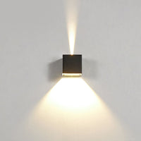Luminara | Modern Elegant Black Square Outdoor Wall Light Fixture 7