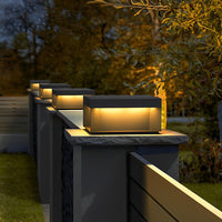 Luminara | Modern Industrial Square Solar Deck Lights with LED 0