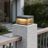 Luminara | Modern Industrial Square Solar Deck Lights with LED 1
