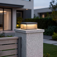 Luminara | Modern Industrial Square Solar Deck Lights with LED 2
