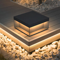 Luminara | Modern Industrial Square Solar Deck Lights with LED 4