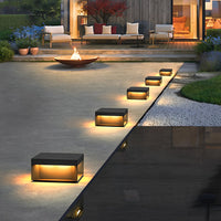 Luminara | Modern Industrial Square Solar Deck Lights with LED 5