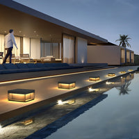 Luminara | Modern Industrial Square Solar Deck Lights with LED 7