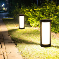 Luminara | Sleek Modern Black LED Bollard Landscape Light 1