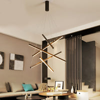 Luminara | Sleek Modern LED Criss Linear Chandelier Light 9