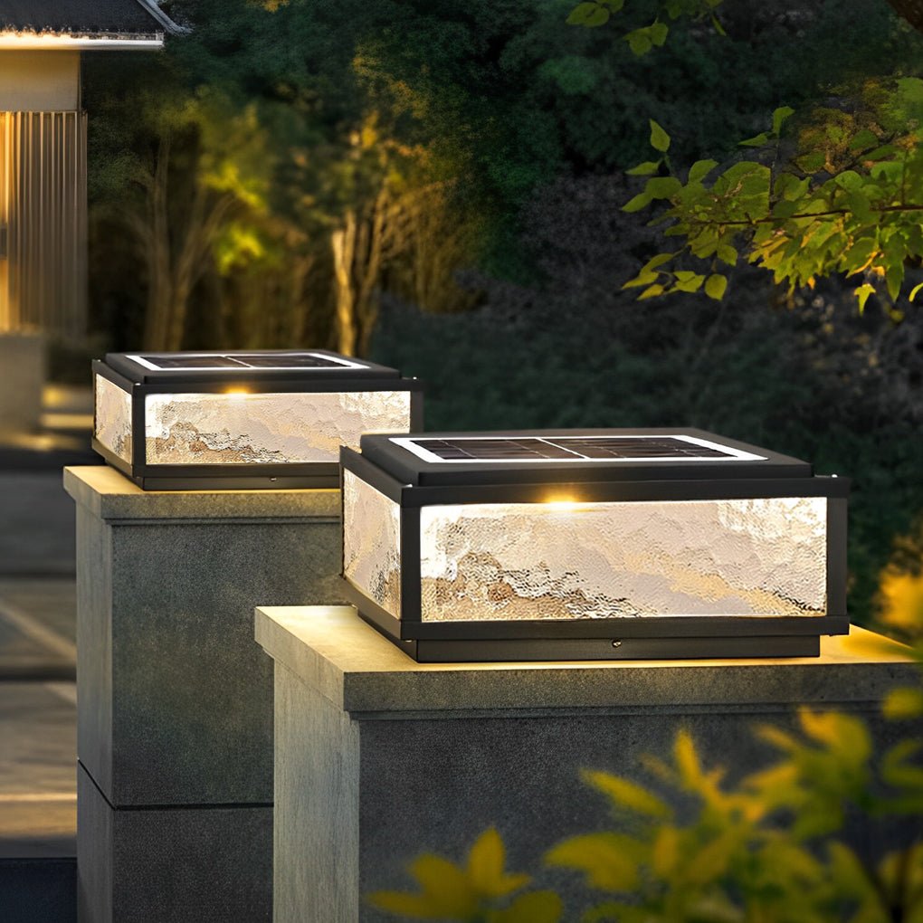 Luminara | Sleek Modern LED Square Outdoor Pillar Light