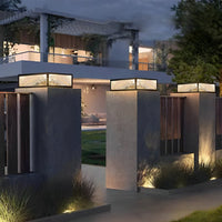 Luminara | Sleek Modern LED Square Outdoor Pillar Light 3