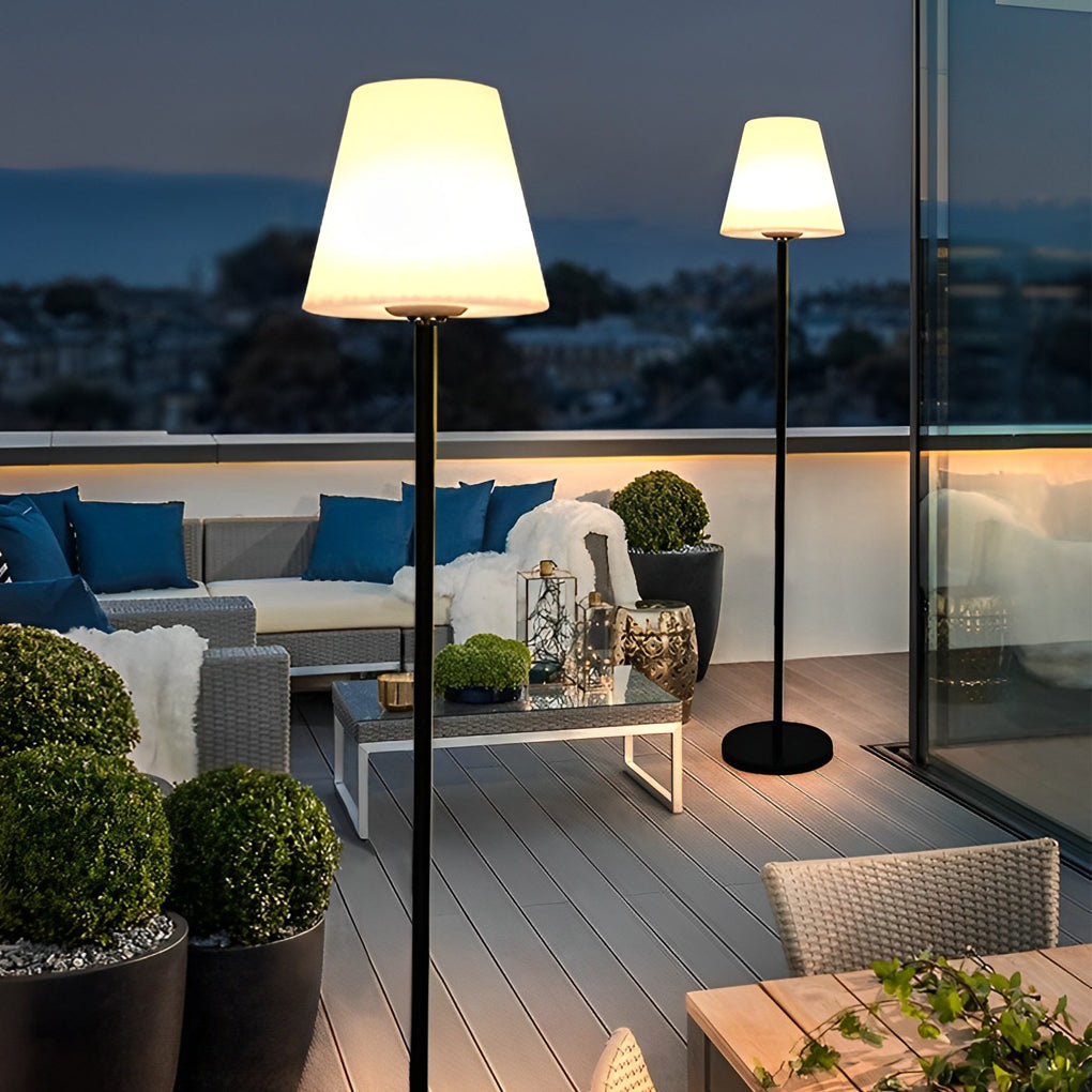 Outdoor Solar Floor Lamp — Cordless RGB LED with Remote, IP65