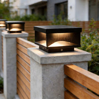 Luminara | Sleek Modern Square Outdoor Pillar LED Light Fixture 2