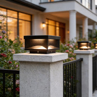 Luminara | Sleek Modern Square Outdoor Pillar LED Light Fixture 3