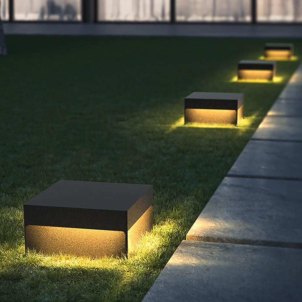 Luminara | Sleek Modern Waterproof Square Outdoor Pillar Light