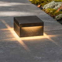 Luminara | Sleek Modern Waterproof Square Outdoor Pillar Light 2