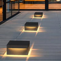 Luminara | Sleek Modern Waterproof Square Outdoor Pillar Light 3