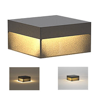 Luminara | Sleek Modern Waterproof Square Outdoor Pillar Light 4