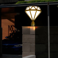 Luminara | Stylish Diamond-Cut Outdoor Pillar Garden Light Fixture 1