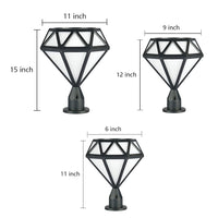 Luminara | Stylish Diamond-Cut Outdoor Pillar Garden Light Fixture 6