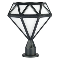 Luminara | Stylish Diamond-Cut Outdoor Pillar Garden Light Fixture 8