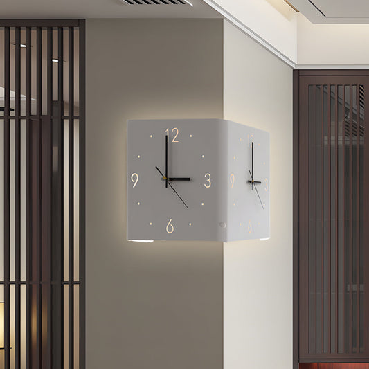 Luminara | Stylish Modern Square Backlit LED Wall Clock Lamp 4