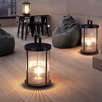 Luminara | Stylish Striped Glass Outdoor Solar Lantern Light 3
