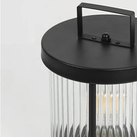 Luminara | Stylish Striped Glass Outdoor Solar Lantern Light 7