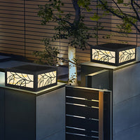 LunaStone | Elegant Modern Square LED Outdoor Gate Pillar Light 0