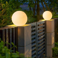 Lunaris | Elegant Modern LED Waterproof Globe Pillar Light 0