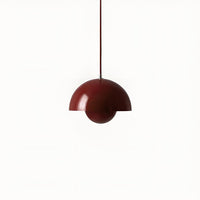 Mid-Century Dome Pendant Light — Glare-Free Metal Shade, 15 Colours